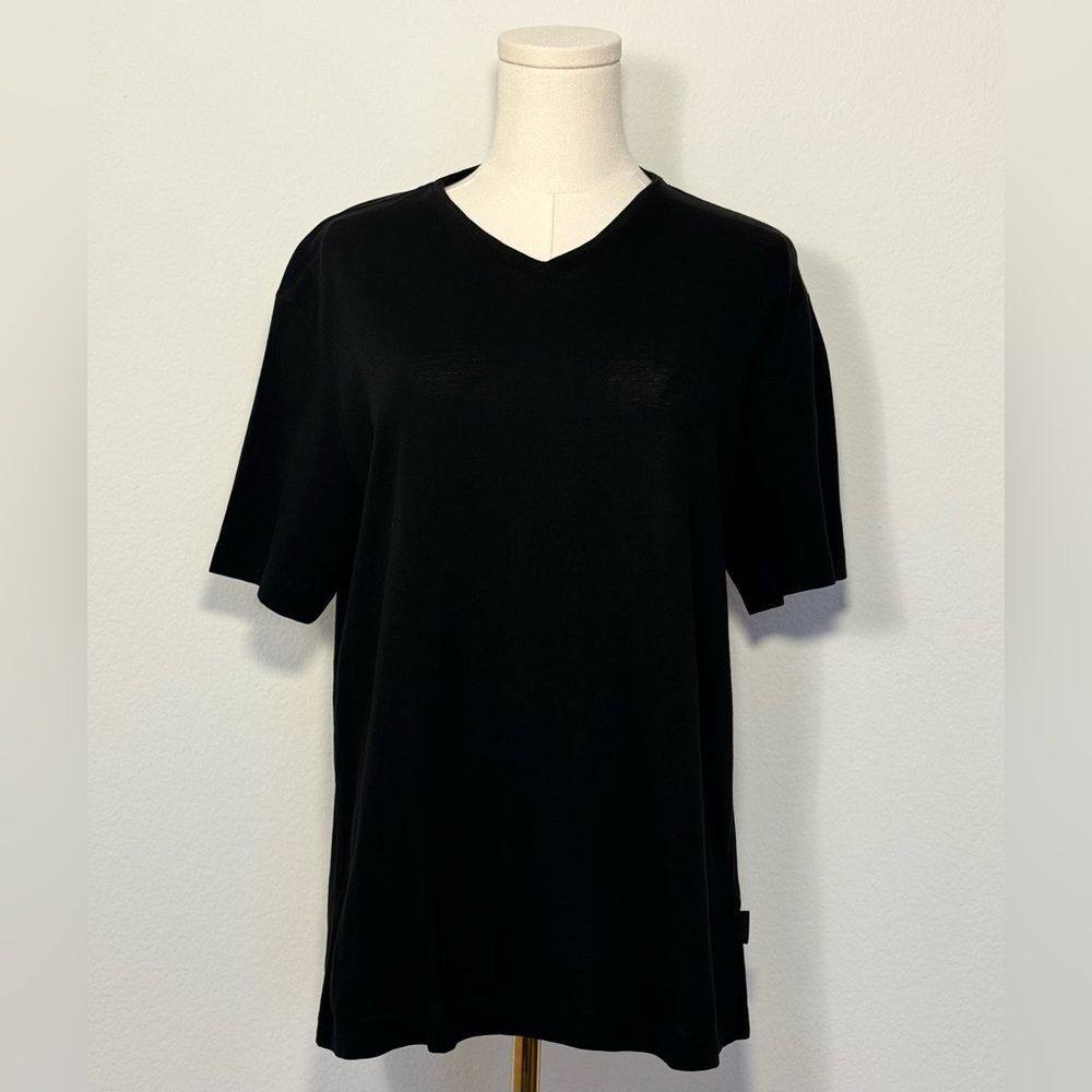 Boss Hugo Boss Mini V-Neck Black Tee Women’s Size Small
